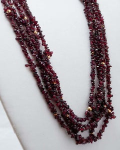 Garnets, Multi-Strands Necklace.