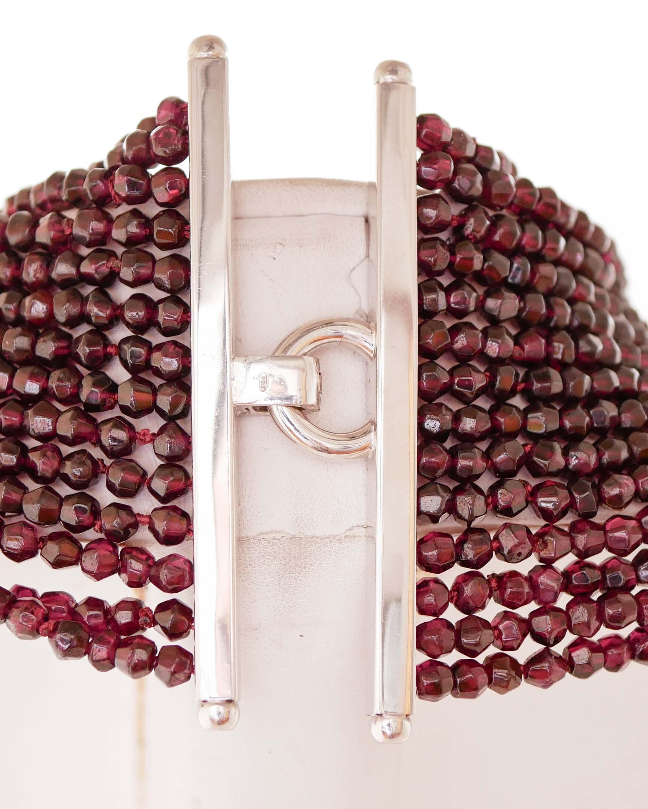 Retro Garnets, Multi-Strands Necklace For Sale