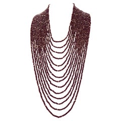 Collier de grenats multibrins
