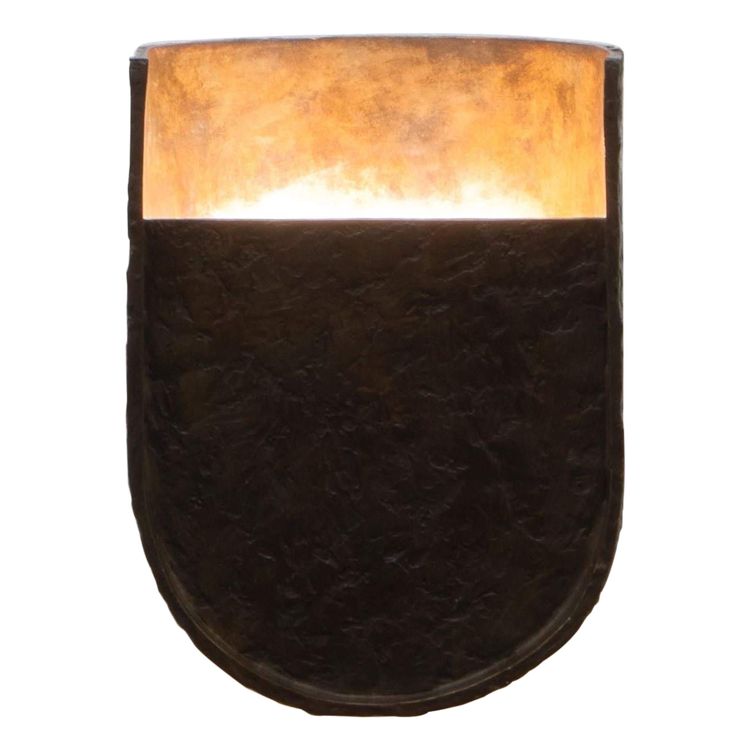 Garnier & Linker Mask Sconce Small in Bronze For Sale