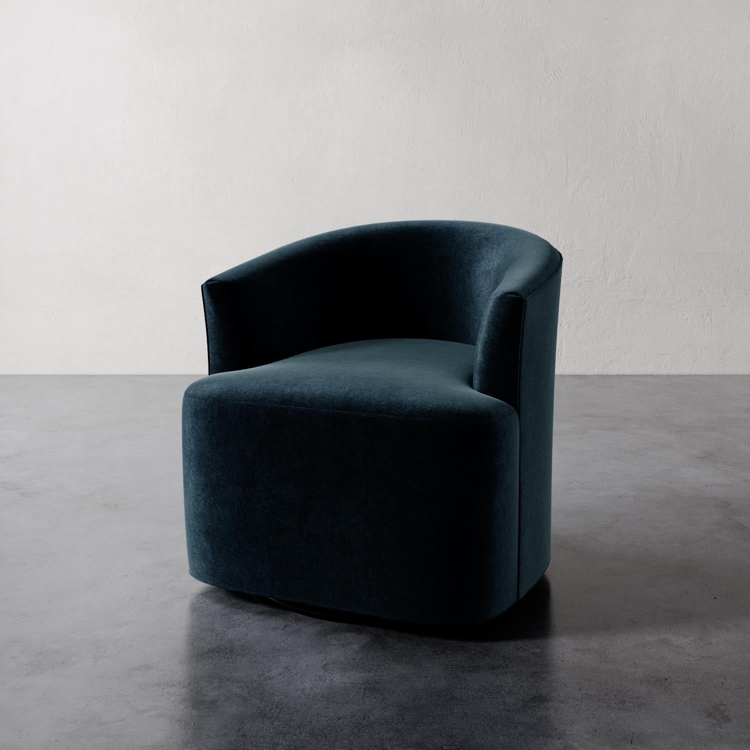 Silla giratoria Garnier de terciopelo afelpado by Christiane Lemieux en Nuevo estado para la venta en New York, NY