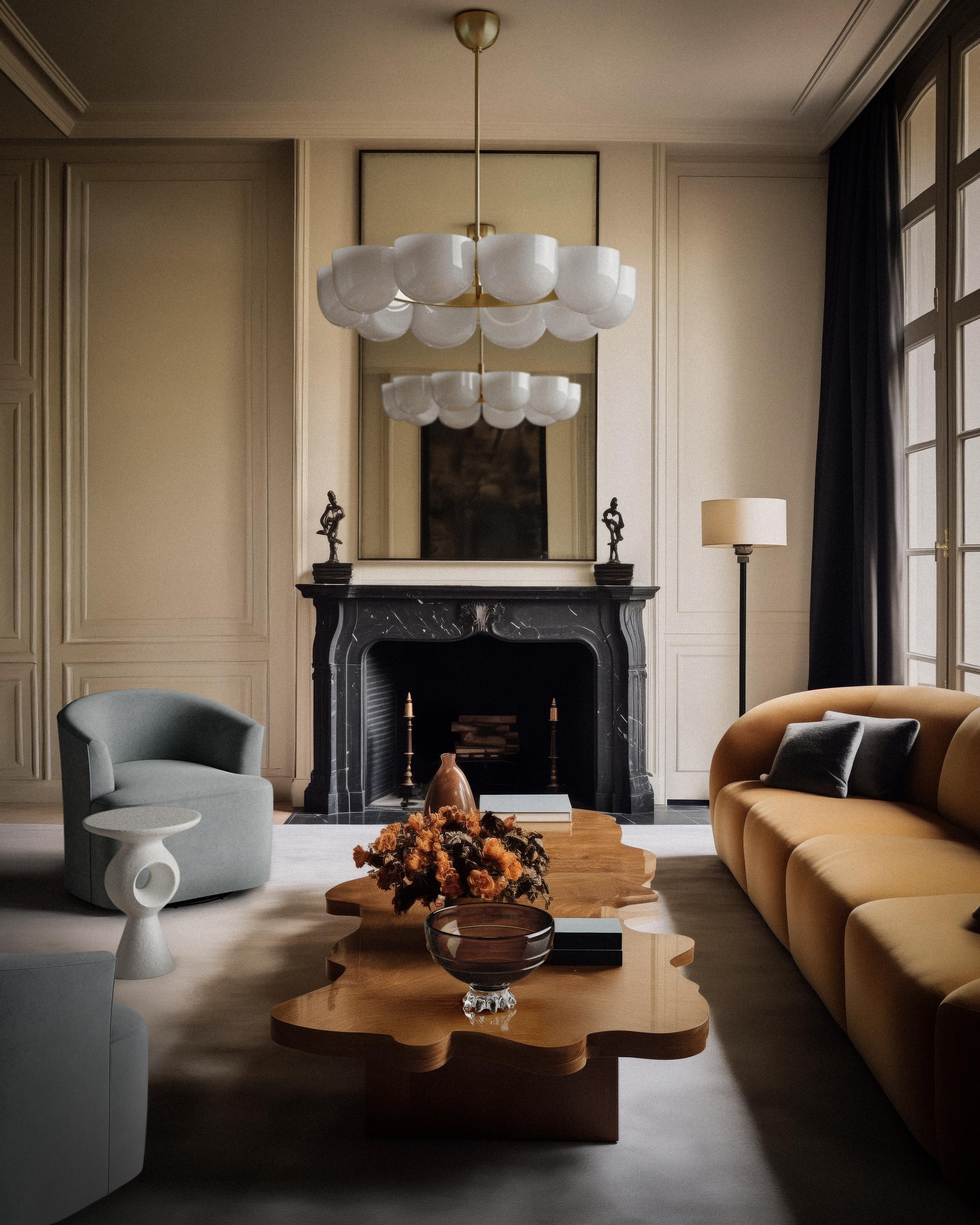 Silla giratoria Garnier de terciopelo afelpado by Christiane Lemieux Siglo XXI y contemporáneo en venta
