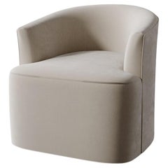 Garnier Swivel Chair in Plush Velvet by Christiane Lemieux