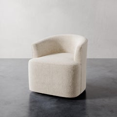 Garnier Swivel Chair in Luxe Berbers/ Bouclés by Christiane Lemieux