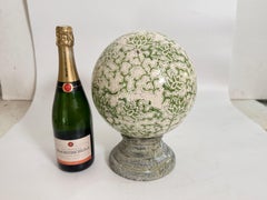 Garniture - Bol coloré en céramique émaillée sur base en pierre - France 1960