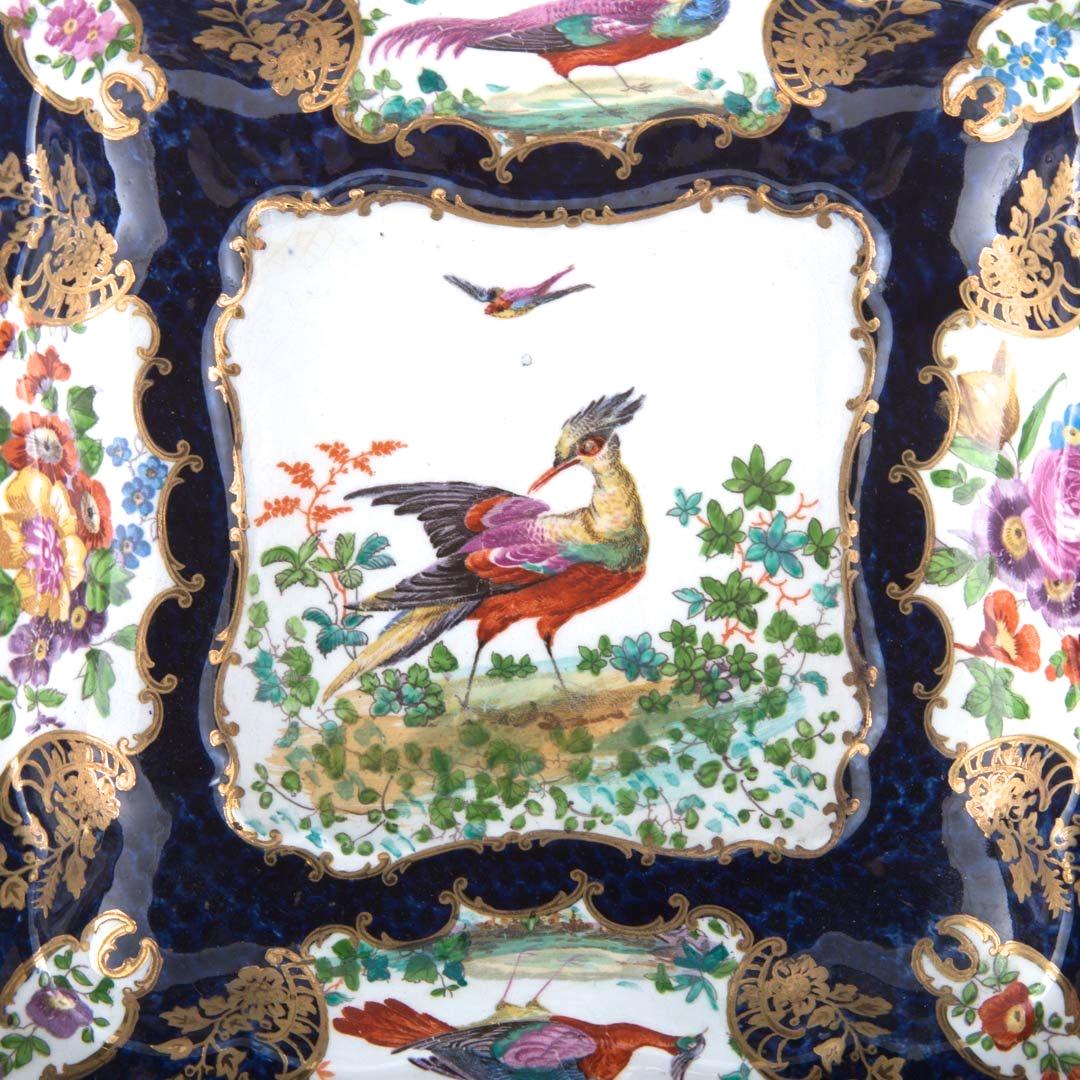 Garniture Of English “Chelsea Bird’ Pattern Porcelain- Seven Pieces For Sale 1