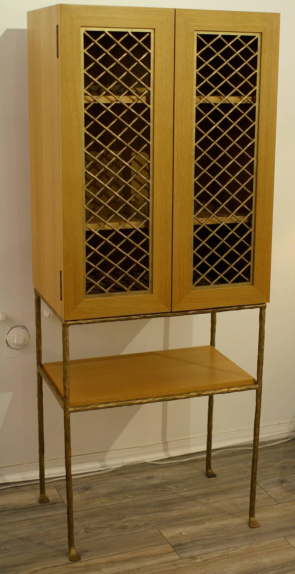French Garouste & Bonetti Cabinet, forged by Diego Giacometti's ironworker For Sale
