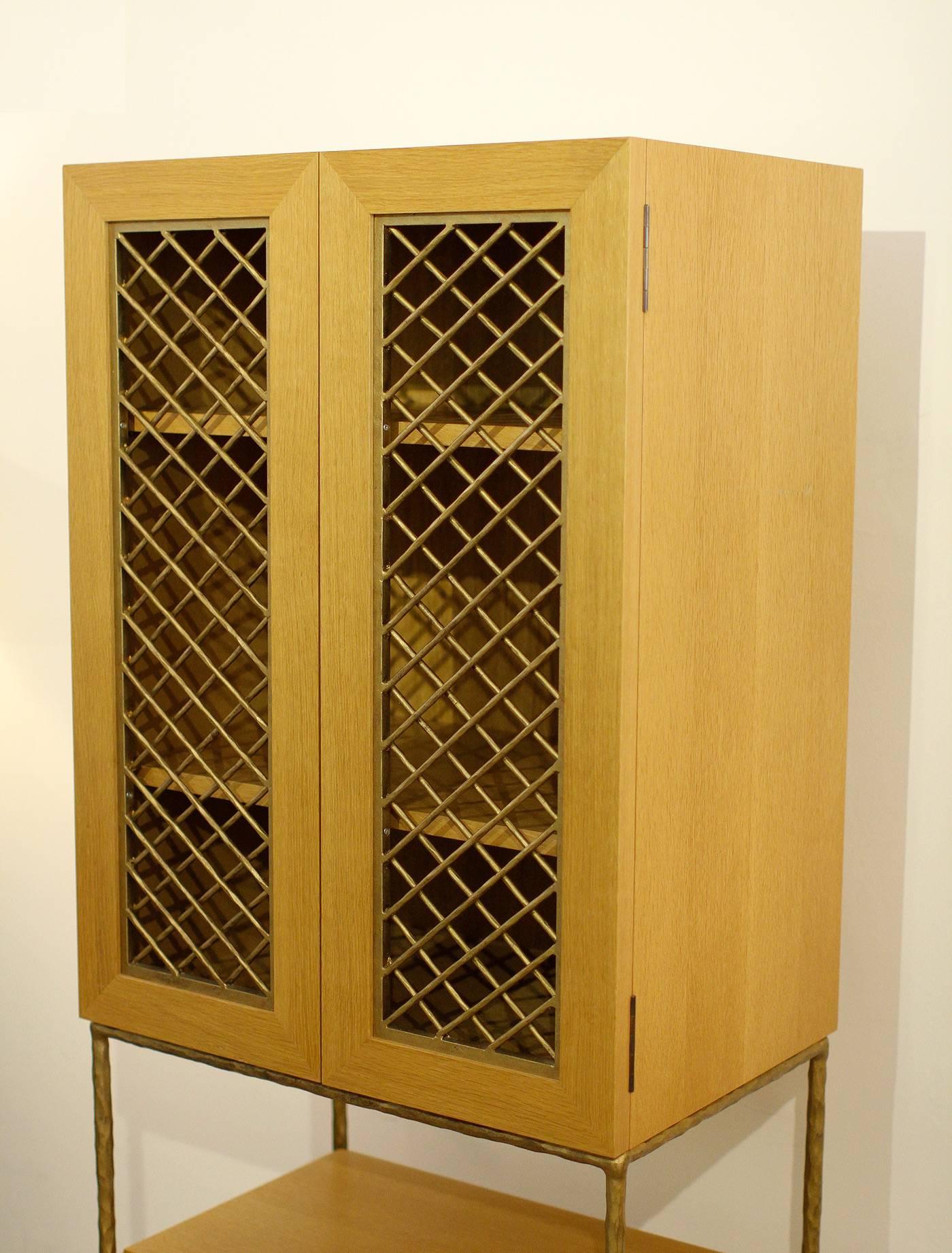 Late 20th Century Garouste & Bonetti Cabinet, forged by Diego Giacometti's ironworker For Sale