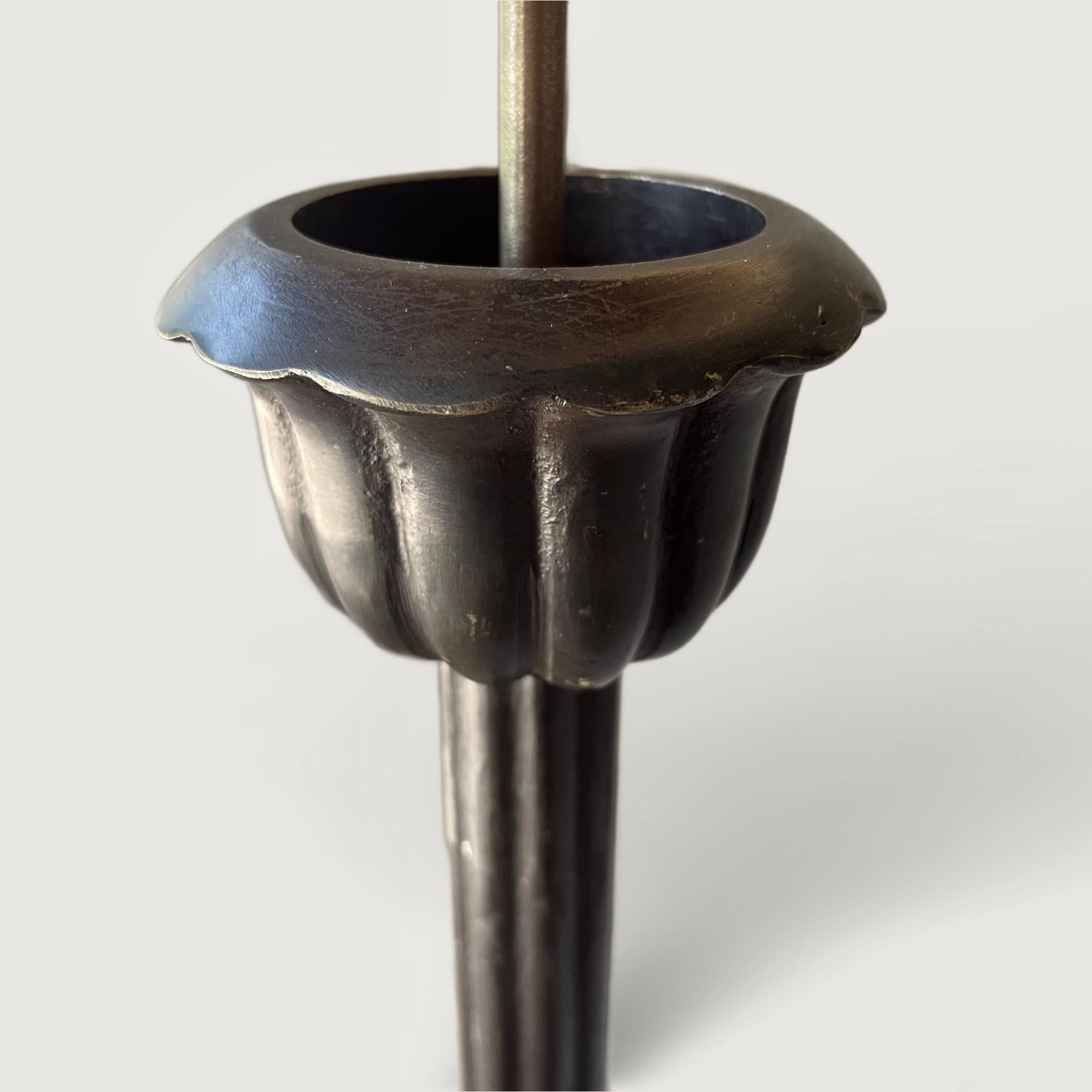 French Garouste  (1946) & Bonetti (1952) Bronze Floor Lamp For Sale