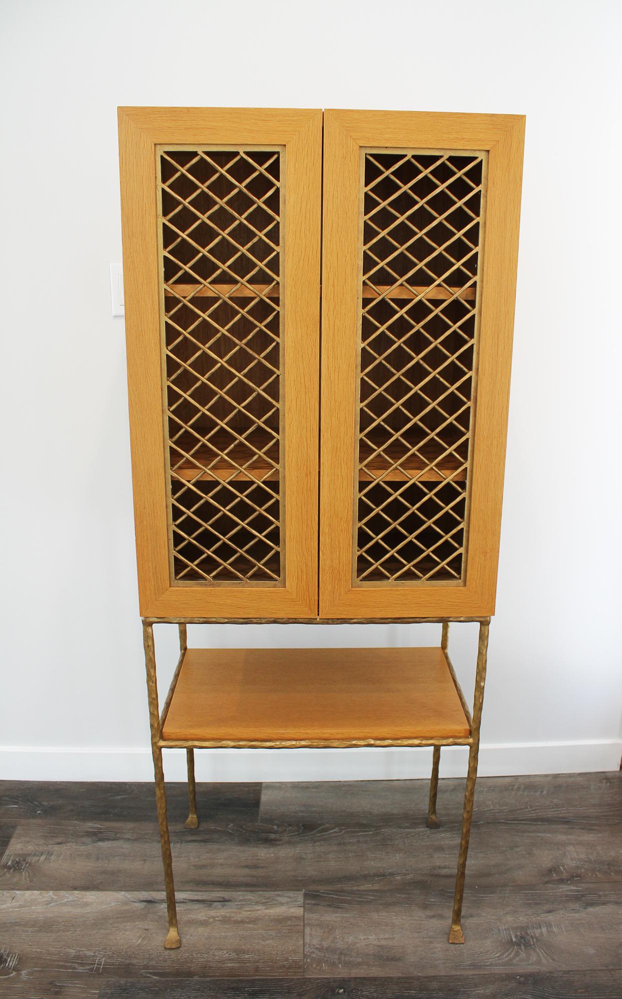 Garouste & Bonetti Cabinet, forged by Diego Giacometti's ironworker For Sale 5