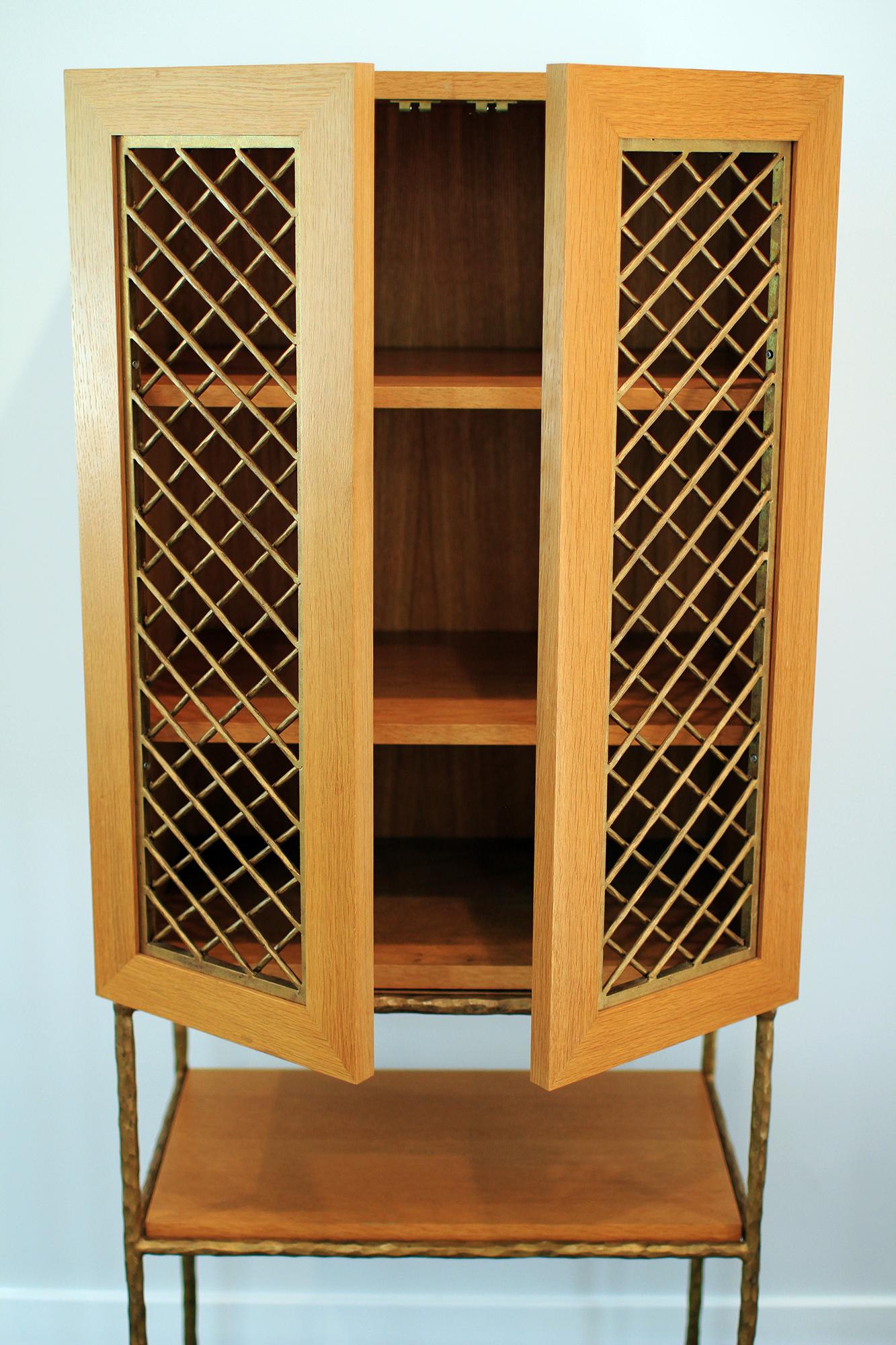 Garouste & Bonetti Cabinet, forged by Diego Giacometti's ironworker For Sale 7