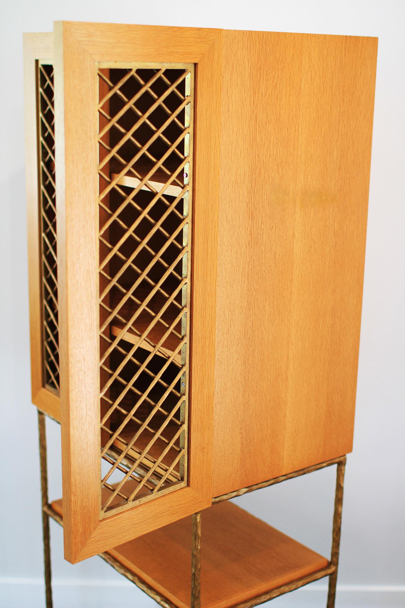 Garouste & Bonetti Cabinet, forged by Diego Giacometti's ironworker For Sale 9