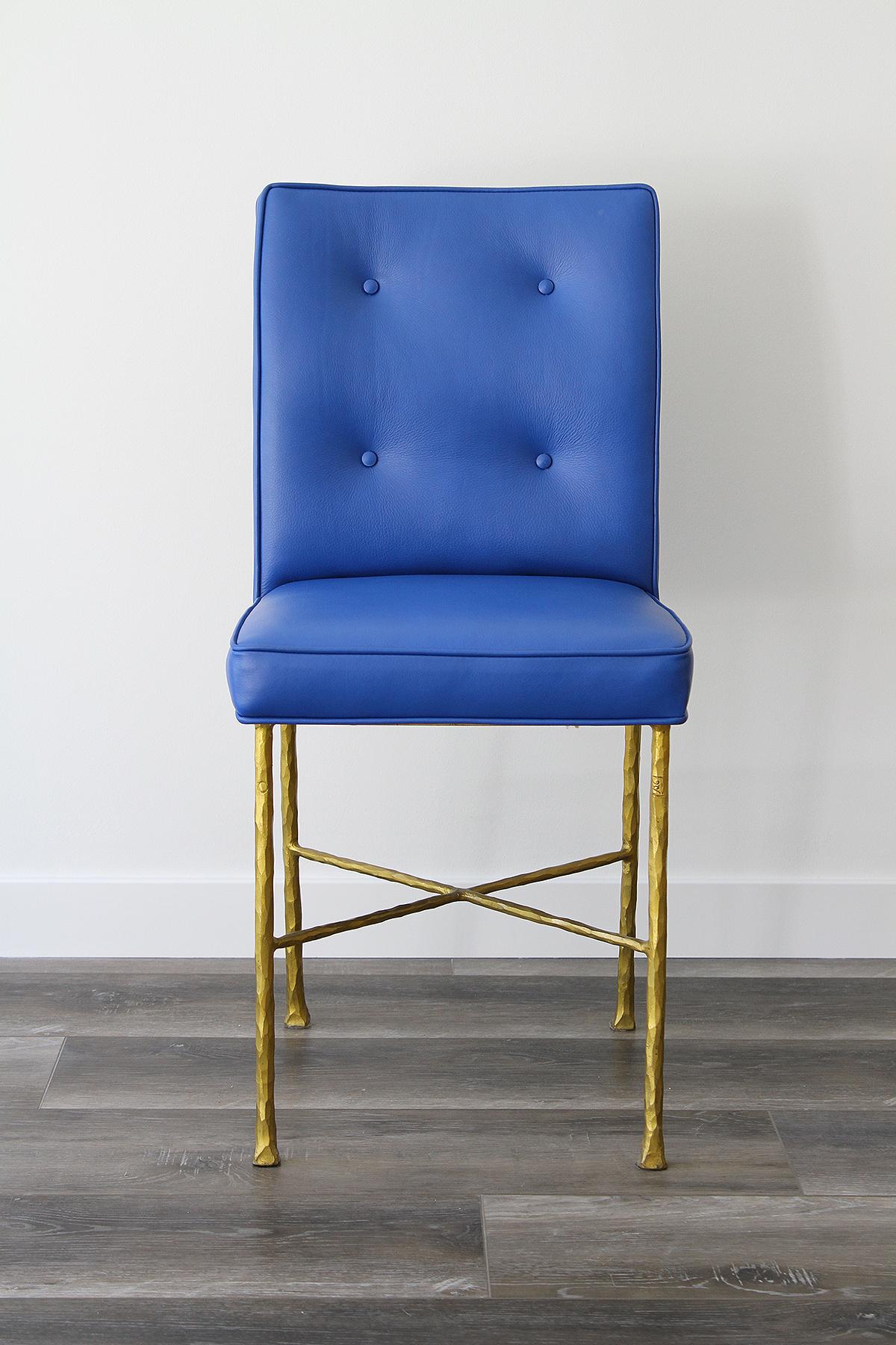 Garouste & Bonetti Stühle, seltener Satz von 6 Stühlen, geschmiedet von Diego Giacomettis Eisenschmied (Französisch) im Angebot