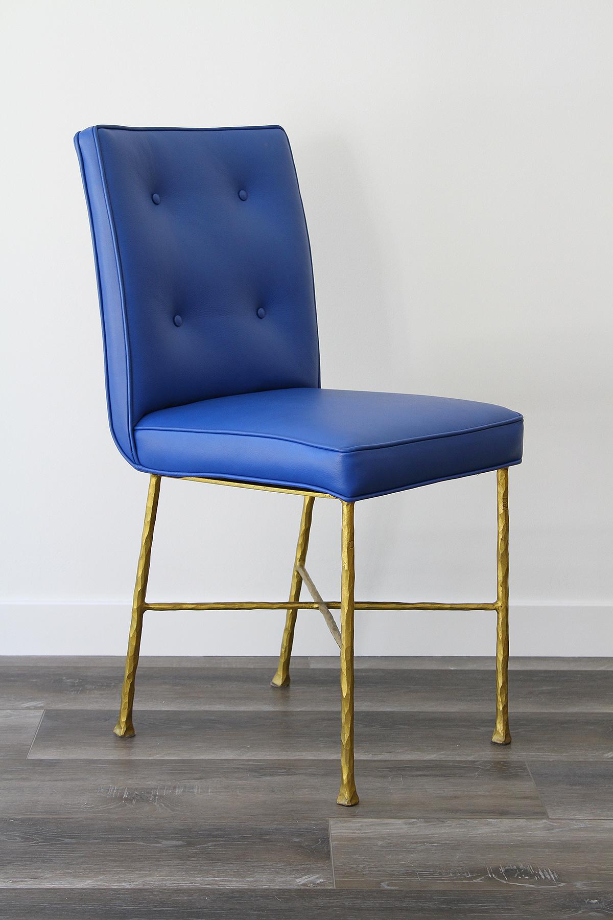 Garouste & Bonetti Stühle, seltener Satz von 6 Stühlen, geschmiedet von Diego Giacomettis Eisenschmied im Zustand „Hervorragend“ im Angebot in Encino, CA