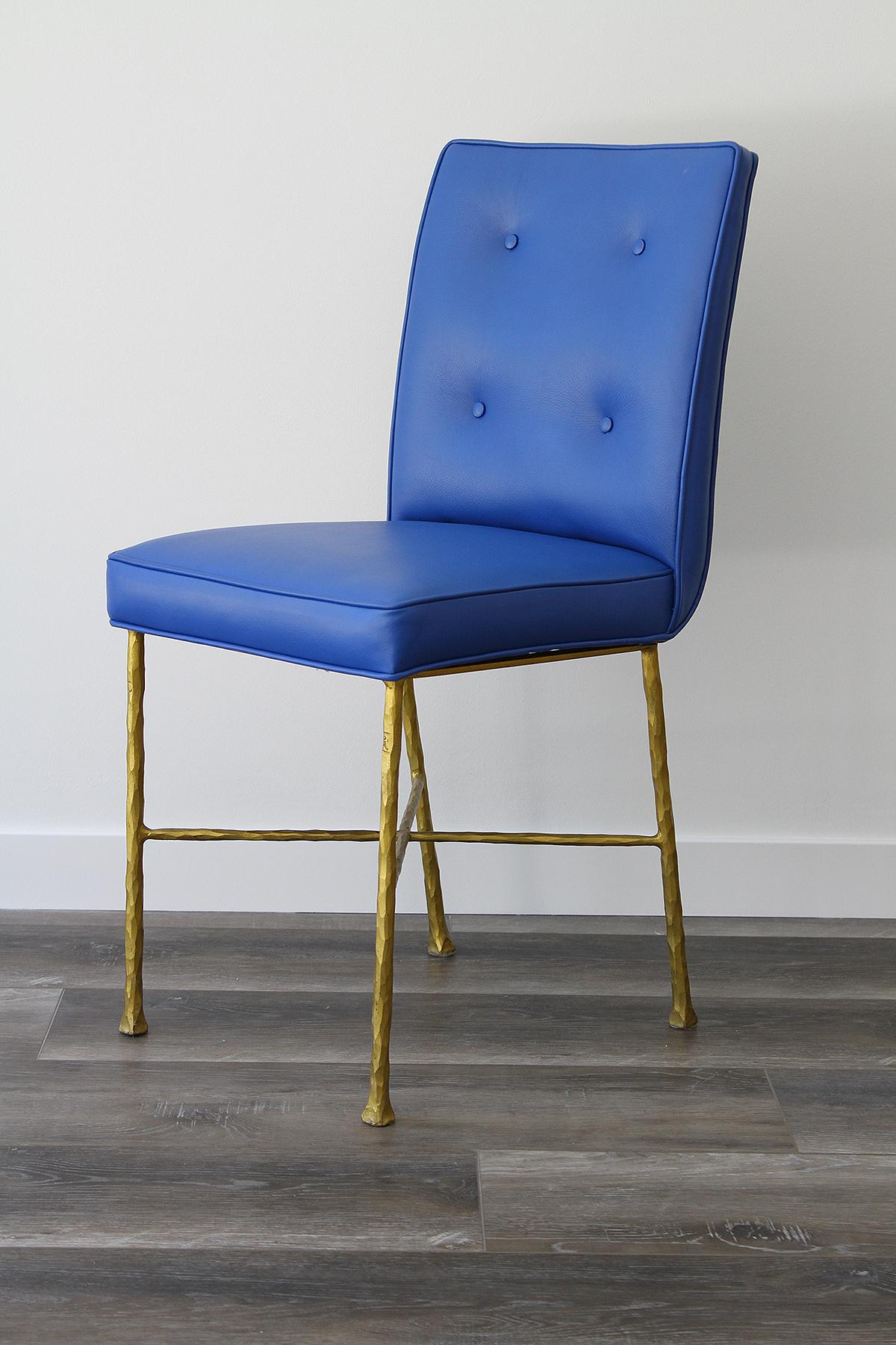 Garouste & Bonetti Stühle, seltener Satz von 6 Stühlen, geschmiedet von Diego Giacomettis Eisenschmied (Ende des 20. Jahrhunderts) im Angebot