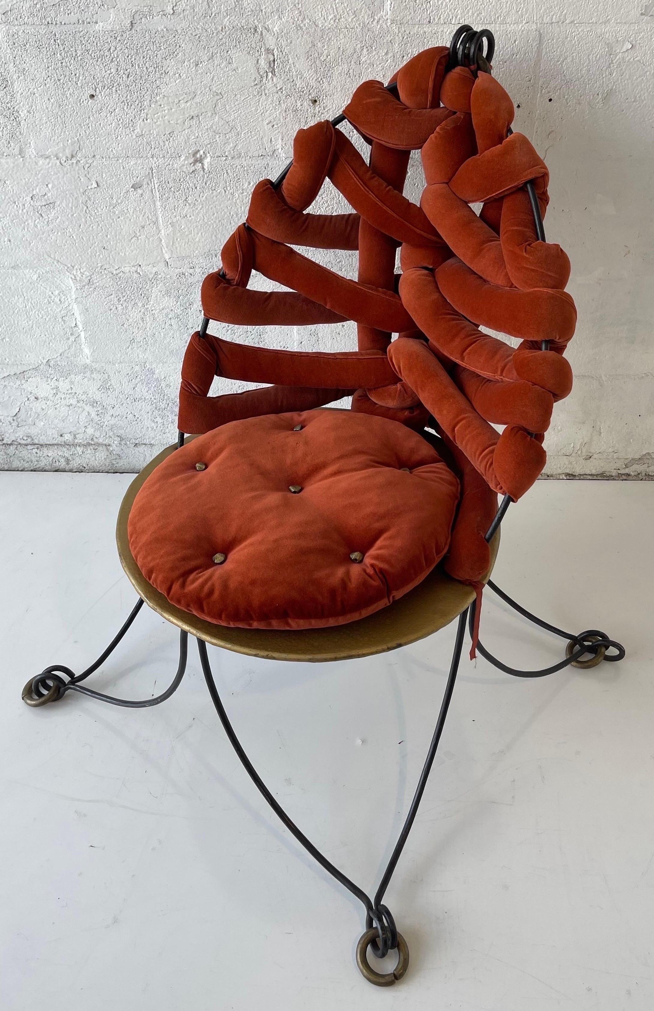 Style Garouste & Bonetti  Chaise en fer forgé en vente 5