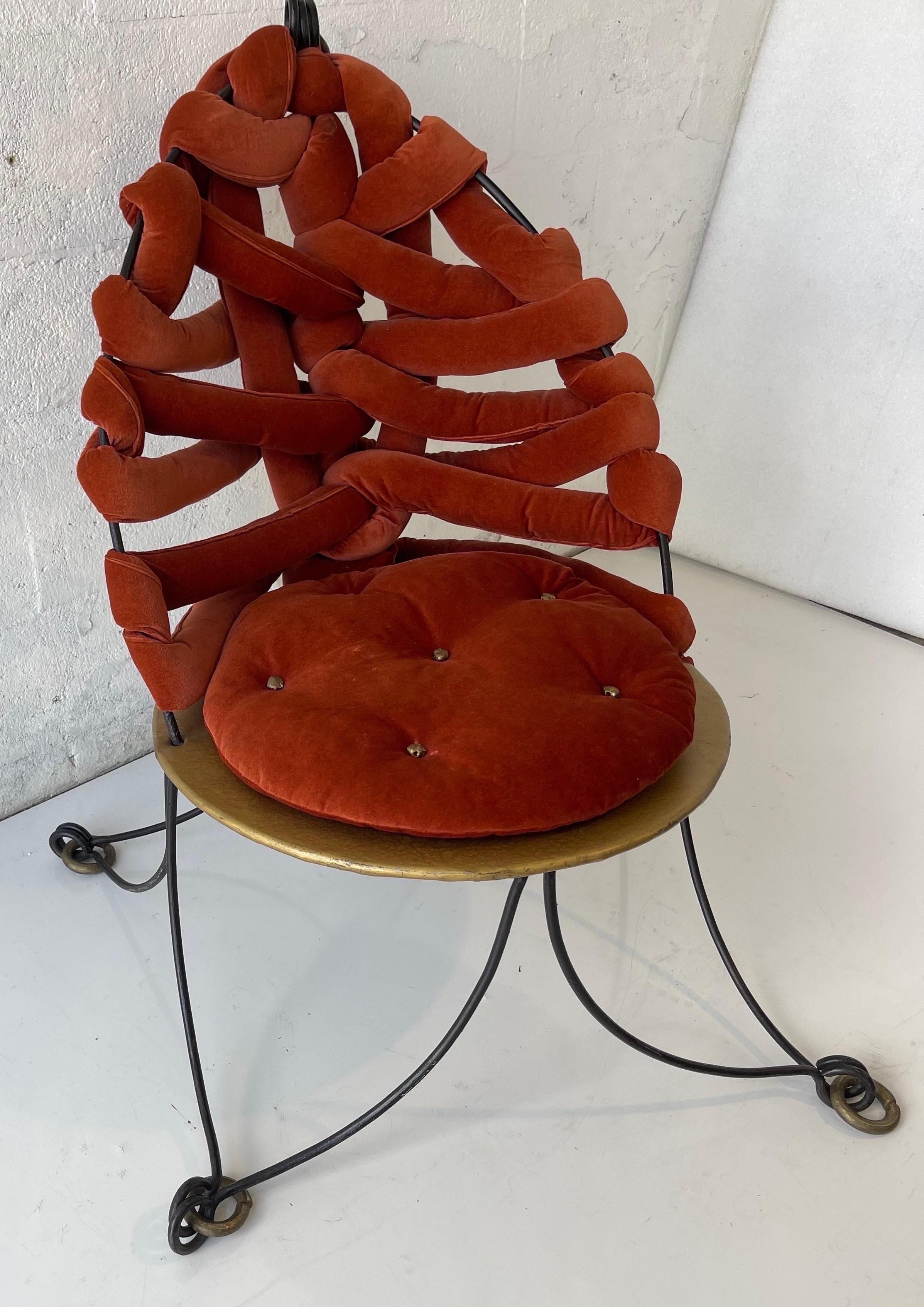 Garouste & Bonetti style  , Wrought Iron Chair For Sale 1