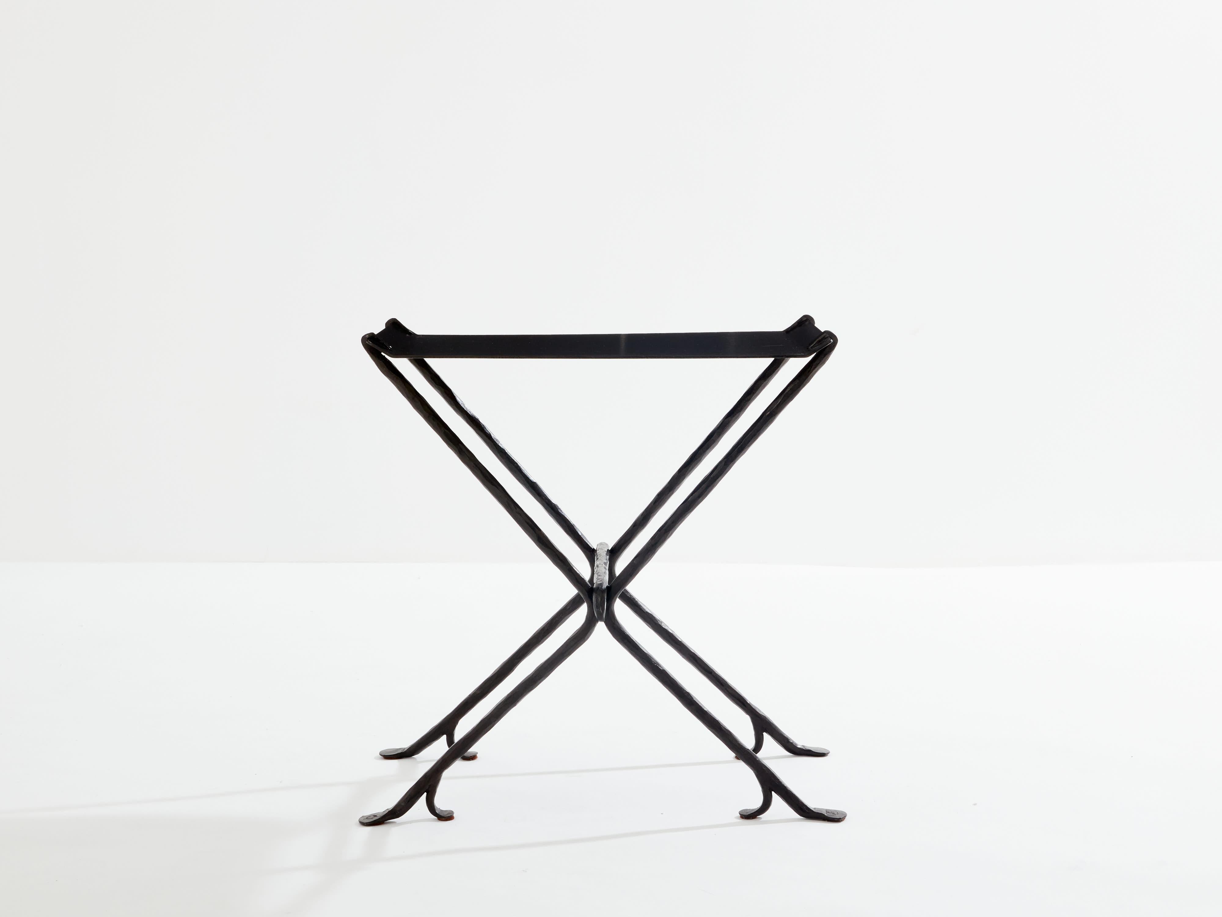 Garouste and Bonetti Table d'appoint Isis en fer forgé 1987 Bon état - En vente à Paris, IDF