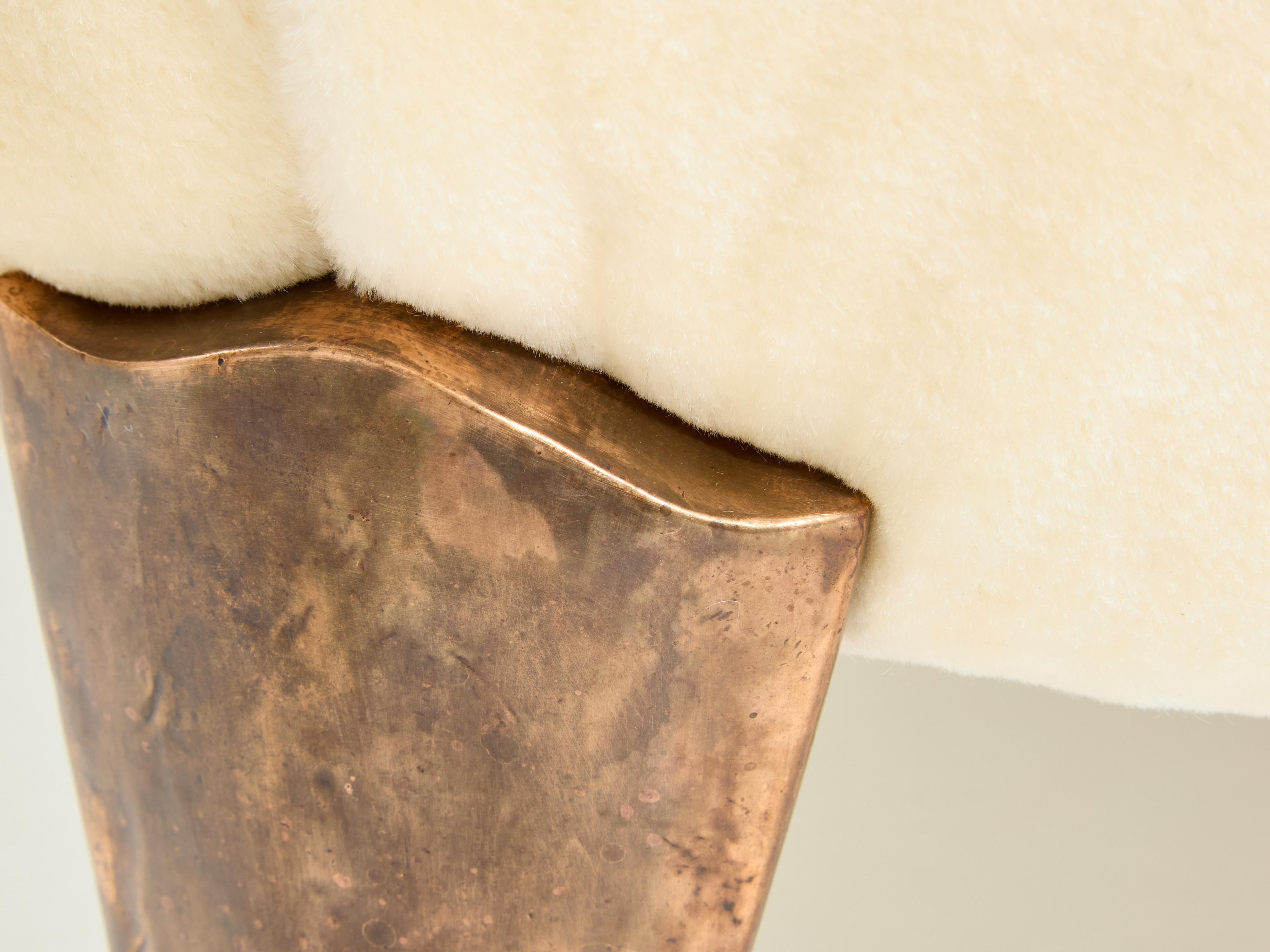 Garouste & Bonetti Koala armchairs and stools bronze mohair velvet 1995 1