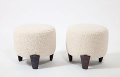 Garouste & Bonetti Koala Bronze Leg Stools, France 1980's