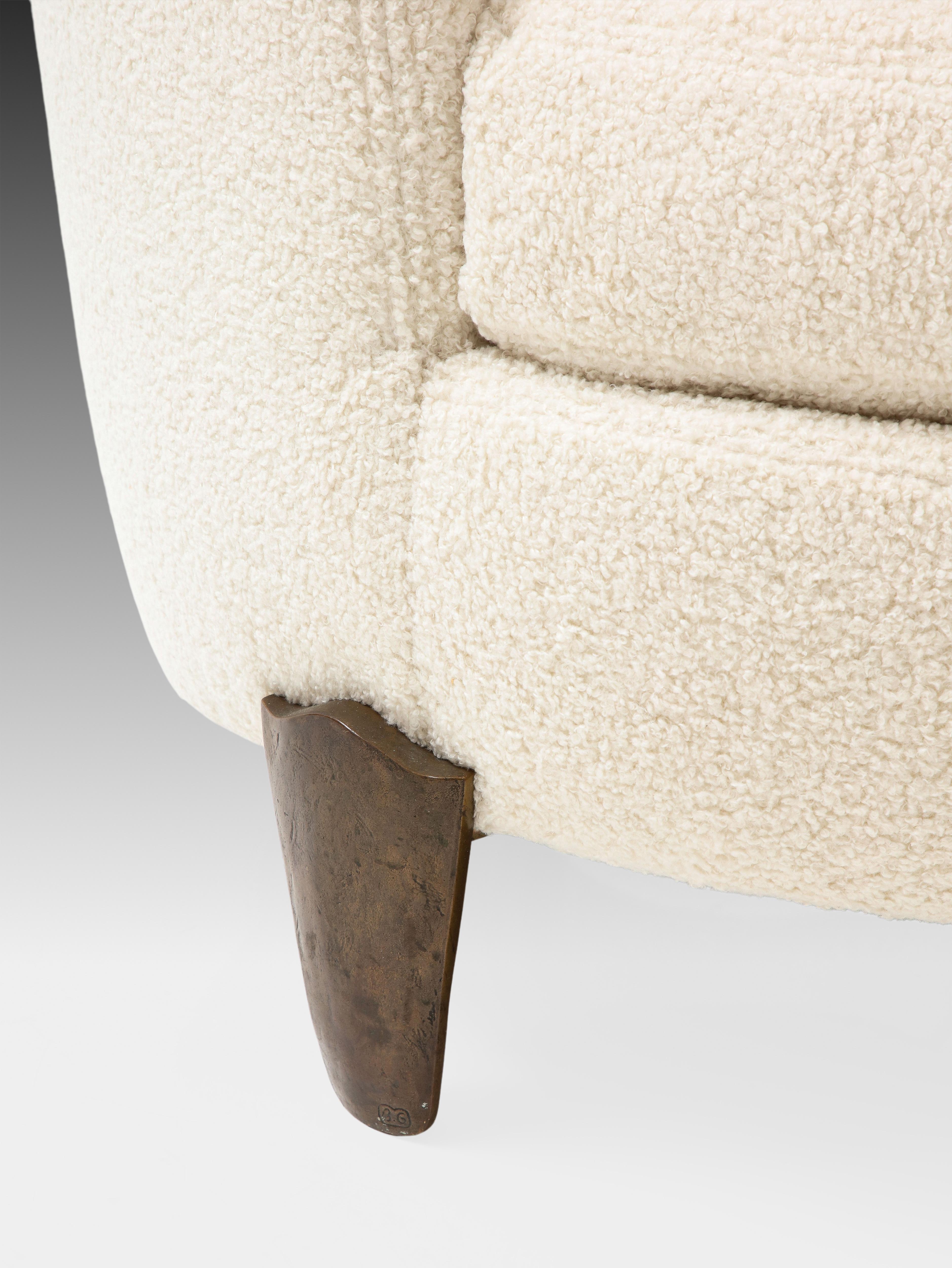 Late 20th Century Elizabeth Garouste & Mattia Bonetti Pair of Koala Armchairs in Ivory Bouclé