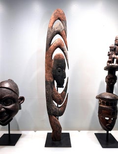 Garra Hook Sculpture on Display Stand Mid-Sepik River Papua New Guinea