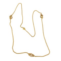 Garrad Jewel of Ocean Diamond Long Station Necklace in 18k Yellow Gold