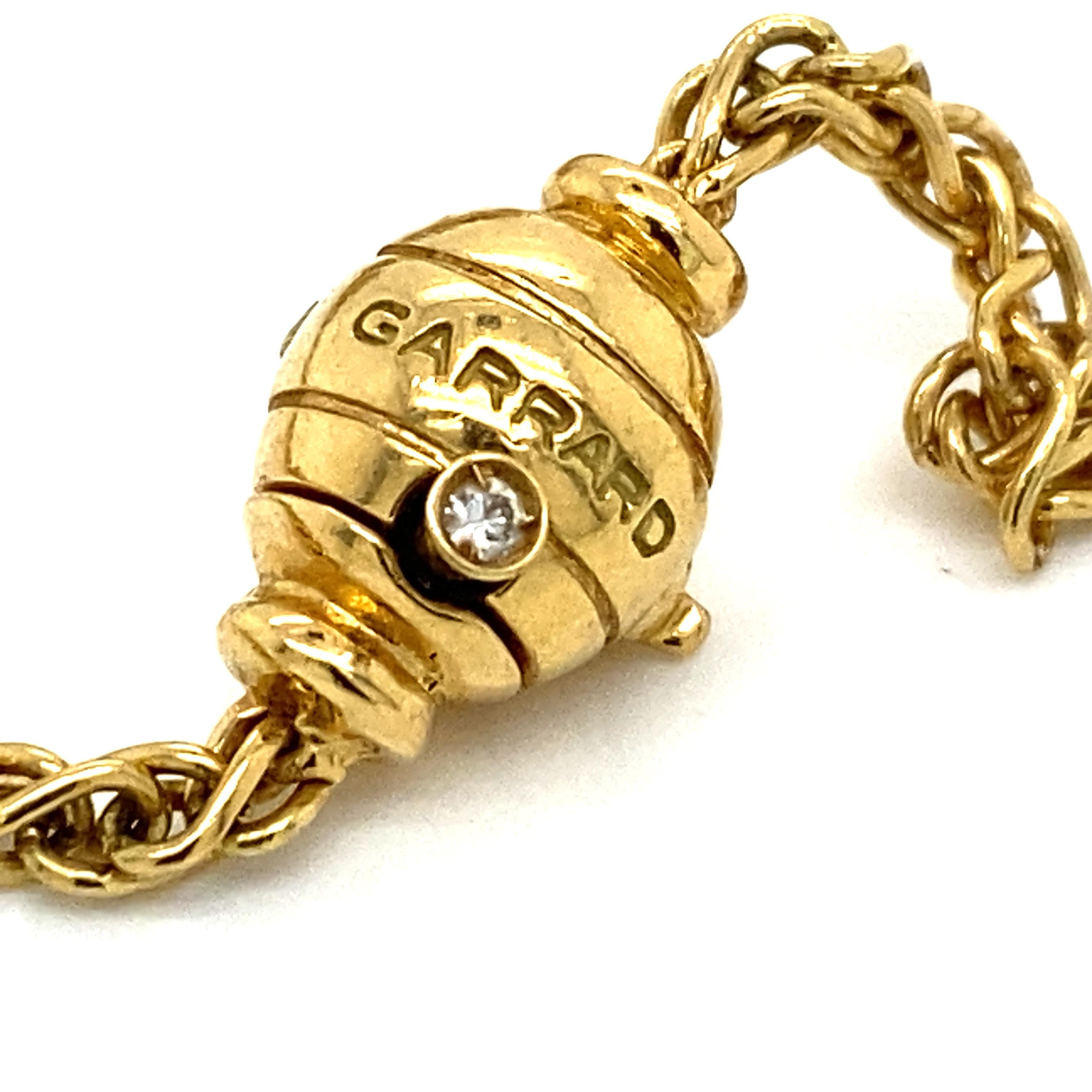 Garrad Jewel of Ocean Diamant-Halskette mit langem Station aus 18 Karat Gelbgold im Zustand „Gut“ im Angebot in Boca Raton, FL