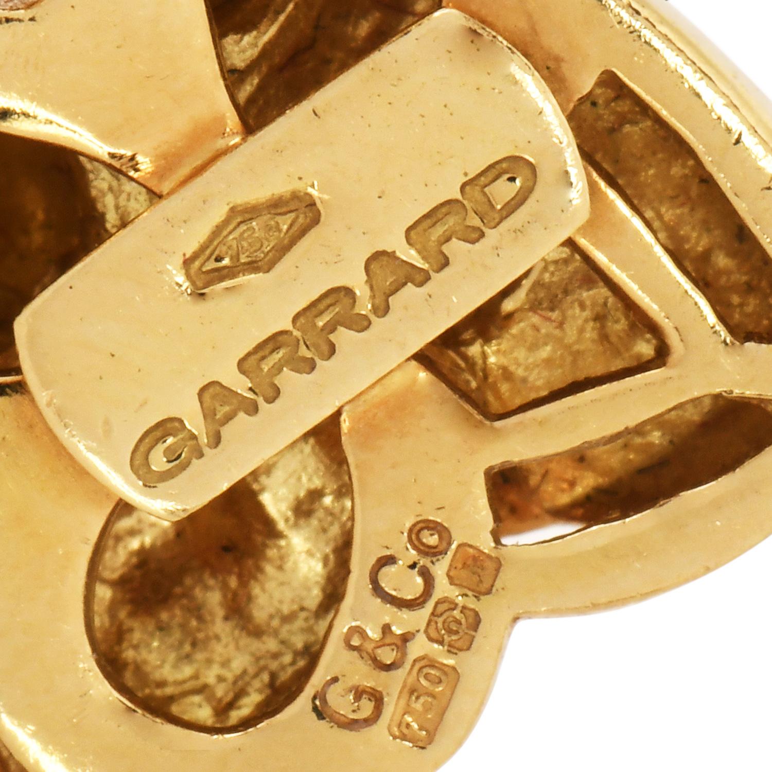 Garrads London Fleur De Lis 18K Gold Link Statement Bracelet 5