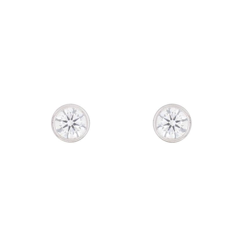 Brilliant Cut Garrard 1.71ct Diamond Drop and Stud Earrings For Sale