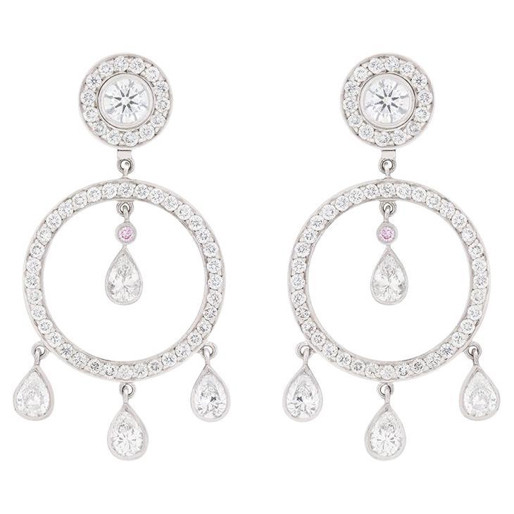 Garrard 1.71ct Diamond Drop and Stud Earrings For Sale