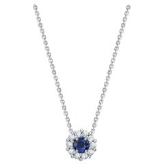 Garrard '1735' Platinum Sapphire and White Diamond Pendant