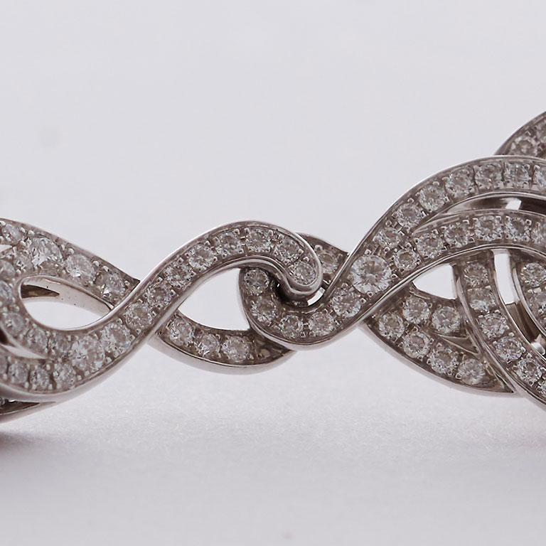 Garrard 18 Karat Gold 'Entanglement' White Diamond and Ruby Bead Tassel Earrings For Sale 6