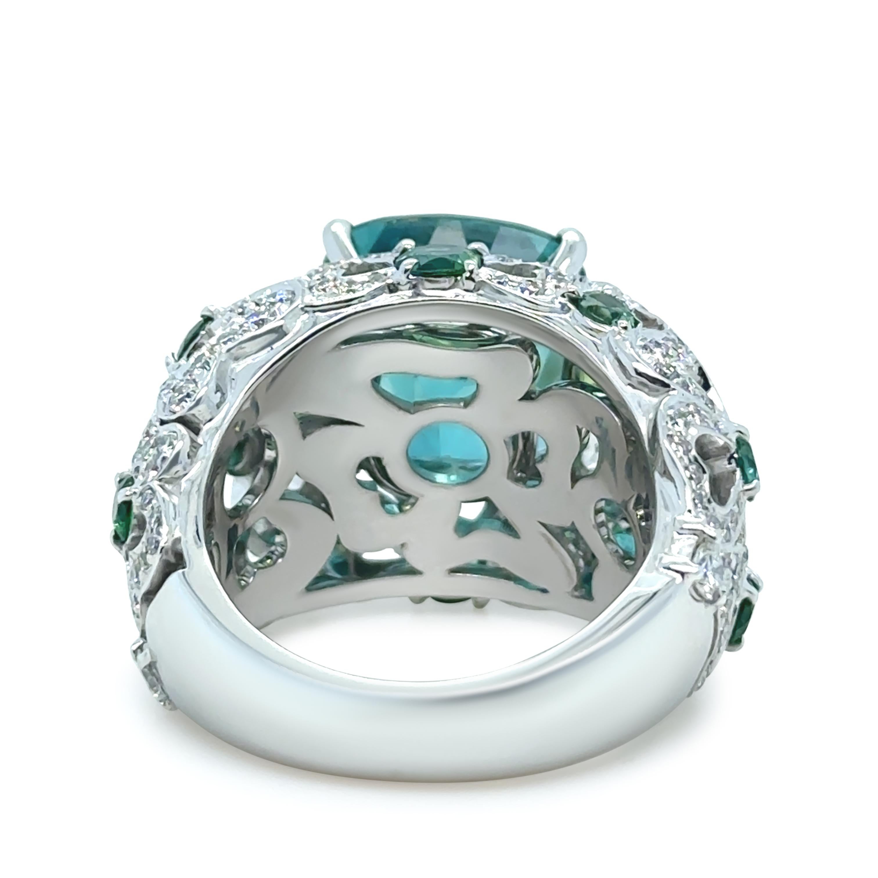 Garrard 18ct White Gold Bombé Cocktail Ring 11.47ct 8