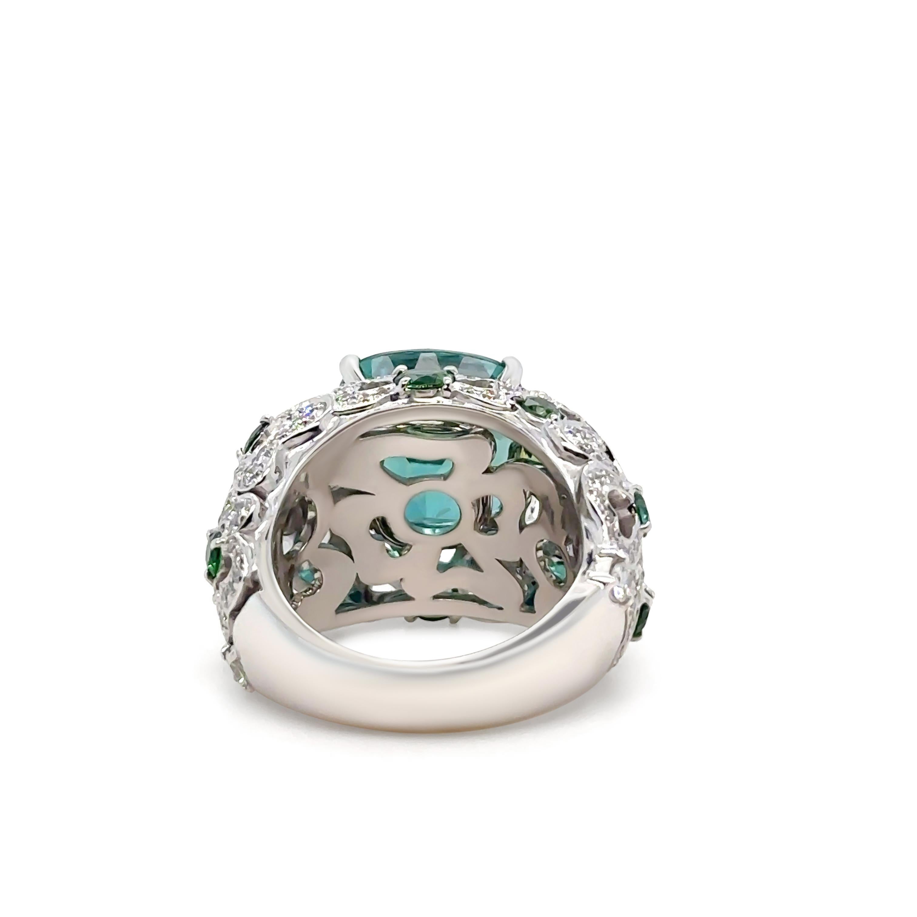 Garrard 18ct White Gold Bombé Cocktail Ring 11.47ct 10