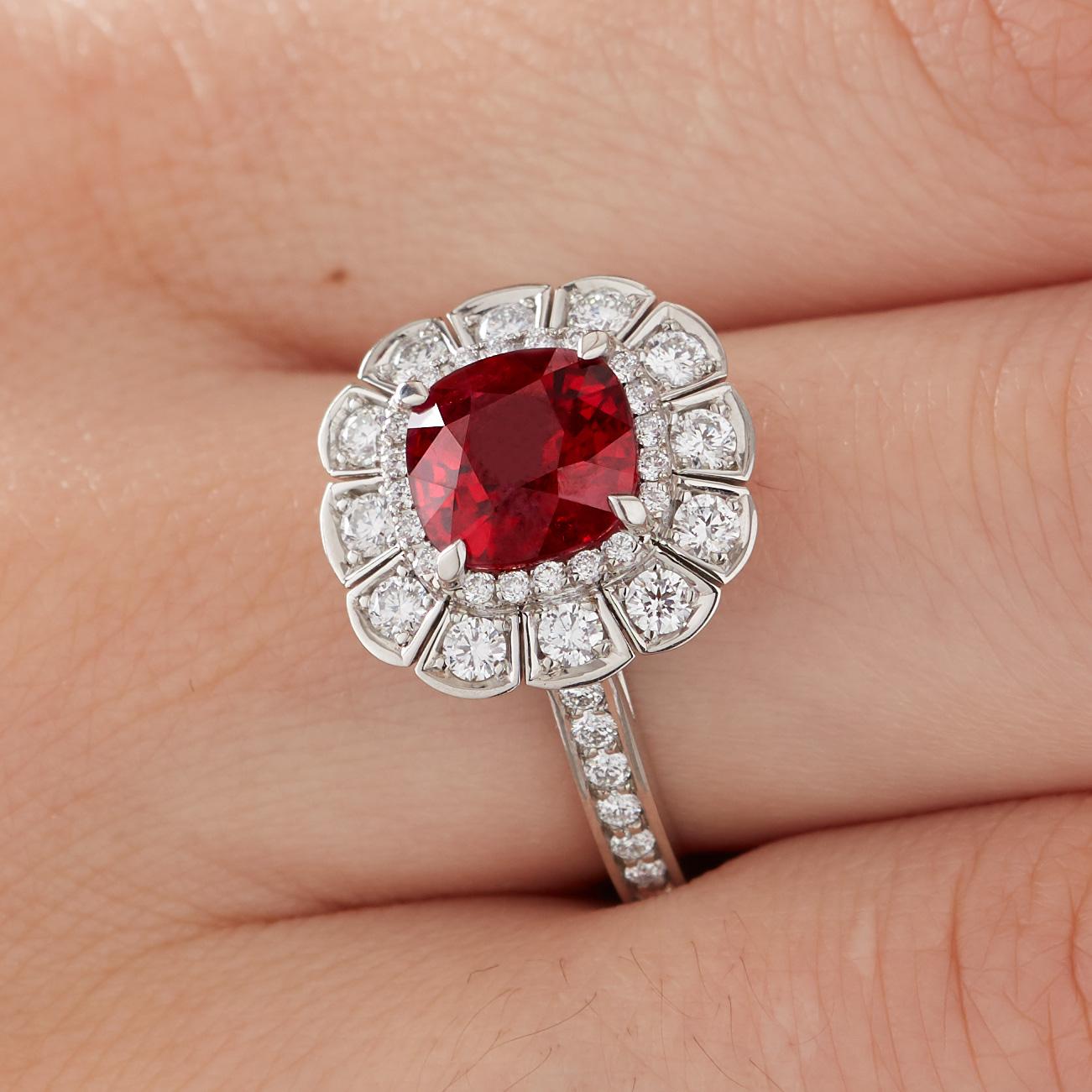 ruby red diamond ring