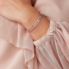 Garrard 'Albemarle' 18 Karat White Gold and White Diamond Bangle