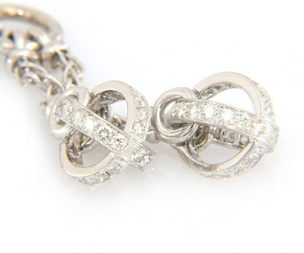 Garrard Chain Link Diamond Angel Sphere Bracelet in 18K White Gold For Sale 1