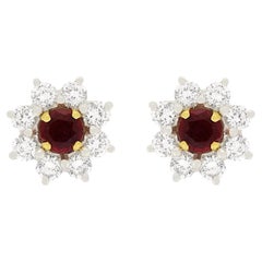 Garrard & Co Orecchini con rubino e diamanti da 0,60 carati