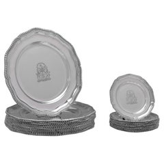 Garrard & Co - 316 troy ounce set of dinner plates and side plates - 1973 & 1975