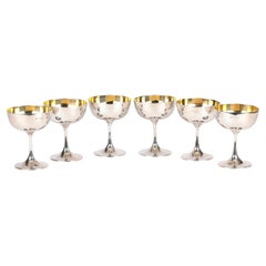 Garrard & Co Juego de seis copas de plata Art Nouveau de Hancocks & Co.