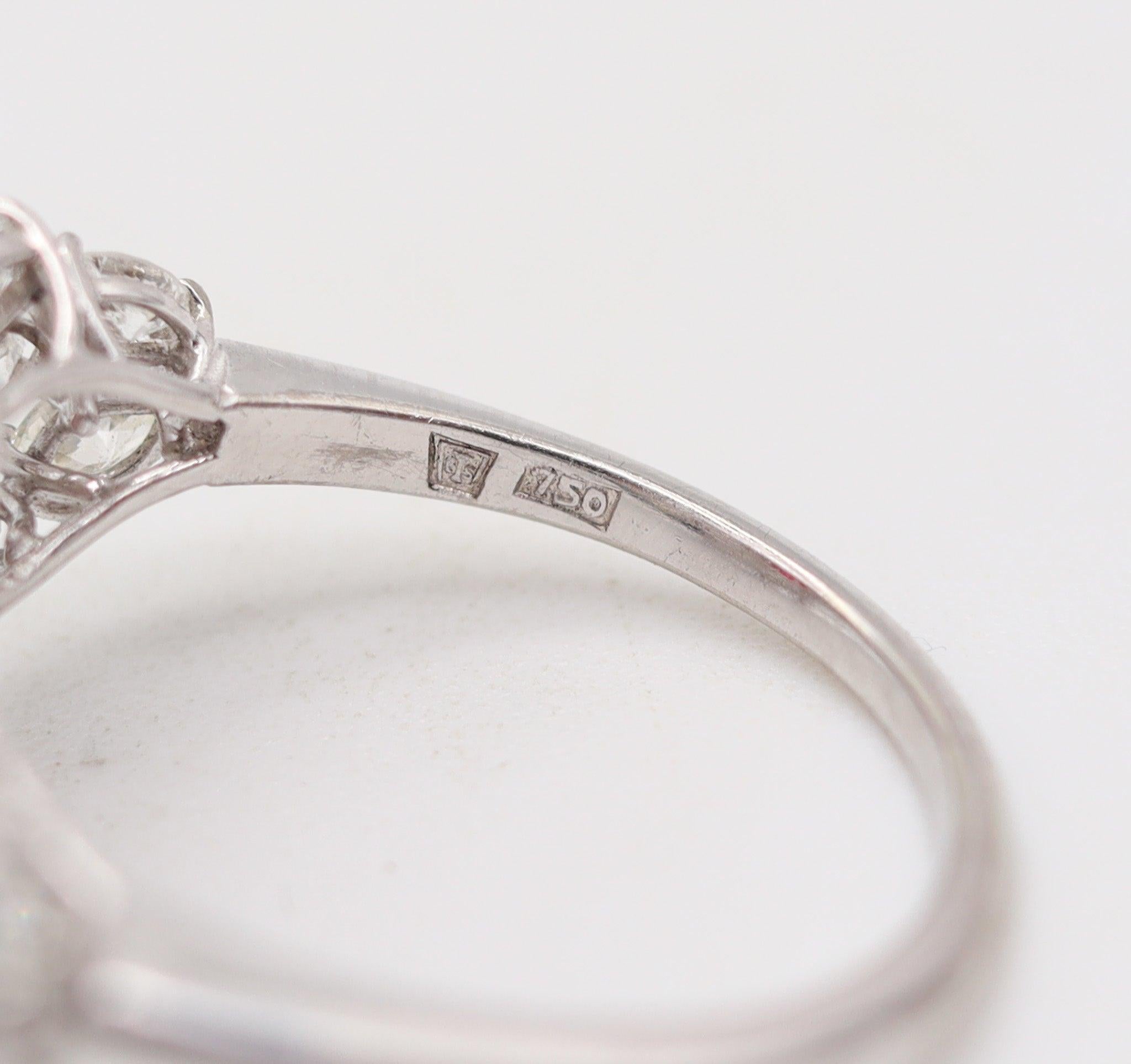 GARRARD & CO. Anillo Cóctel Oro 18Kt Con 4,65 Cts Diamantes Y Rubí Birmano GIA en venta 2