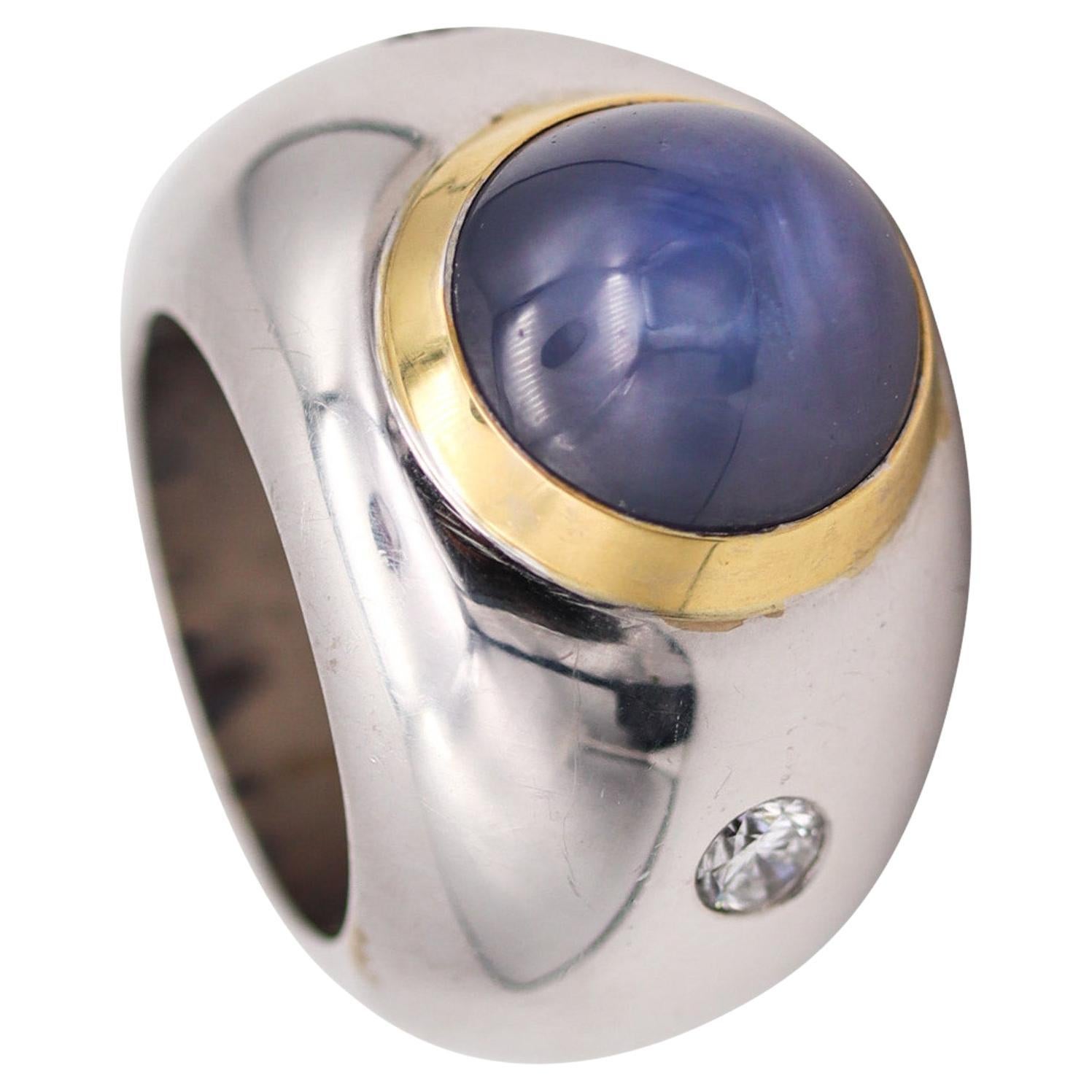 Garrard & Co. Cocktail Ring In 18Kt Gold With 30.12 Ctw In Sapphire And Diamonds For Sale
