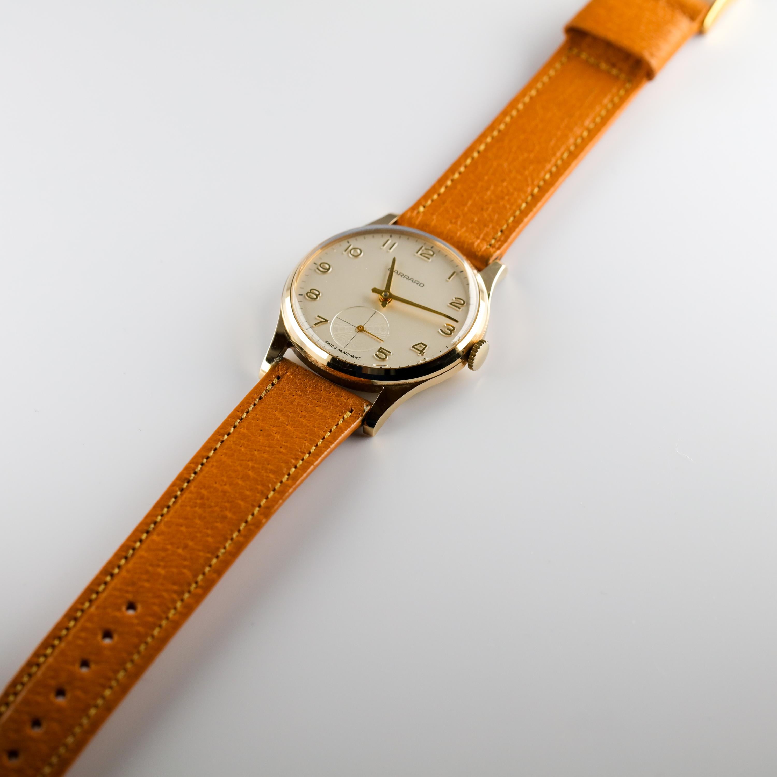 Garrard & Co. Gold Wristwatch Mint Condition Unworn with Box, circa 1988 5