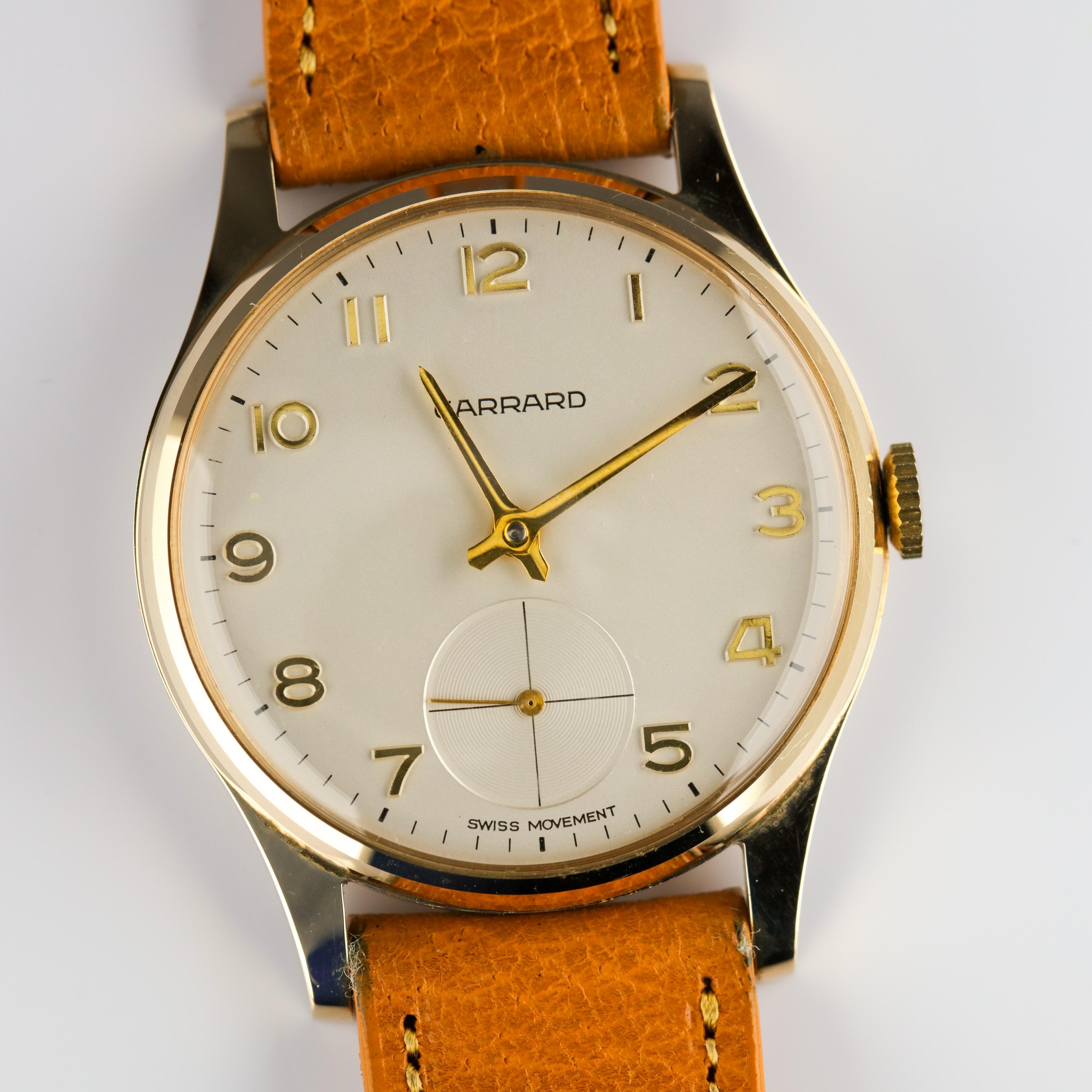 Garrard & Co. Gold Wristwatch Mint Condition Unworn with Box, circa 1988 8