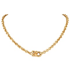 Garrard Co London Collar de Cadena Rolo Flor de Lis de Oro de 18 K