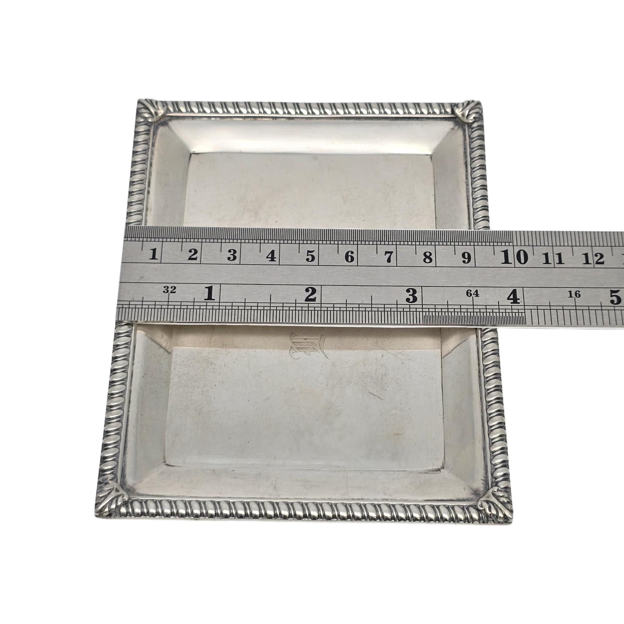 Garrard & Co Ltd for James Robinson Sterling Silver Small Tray w/Mono #19428 6