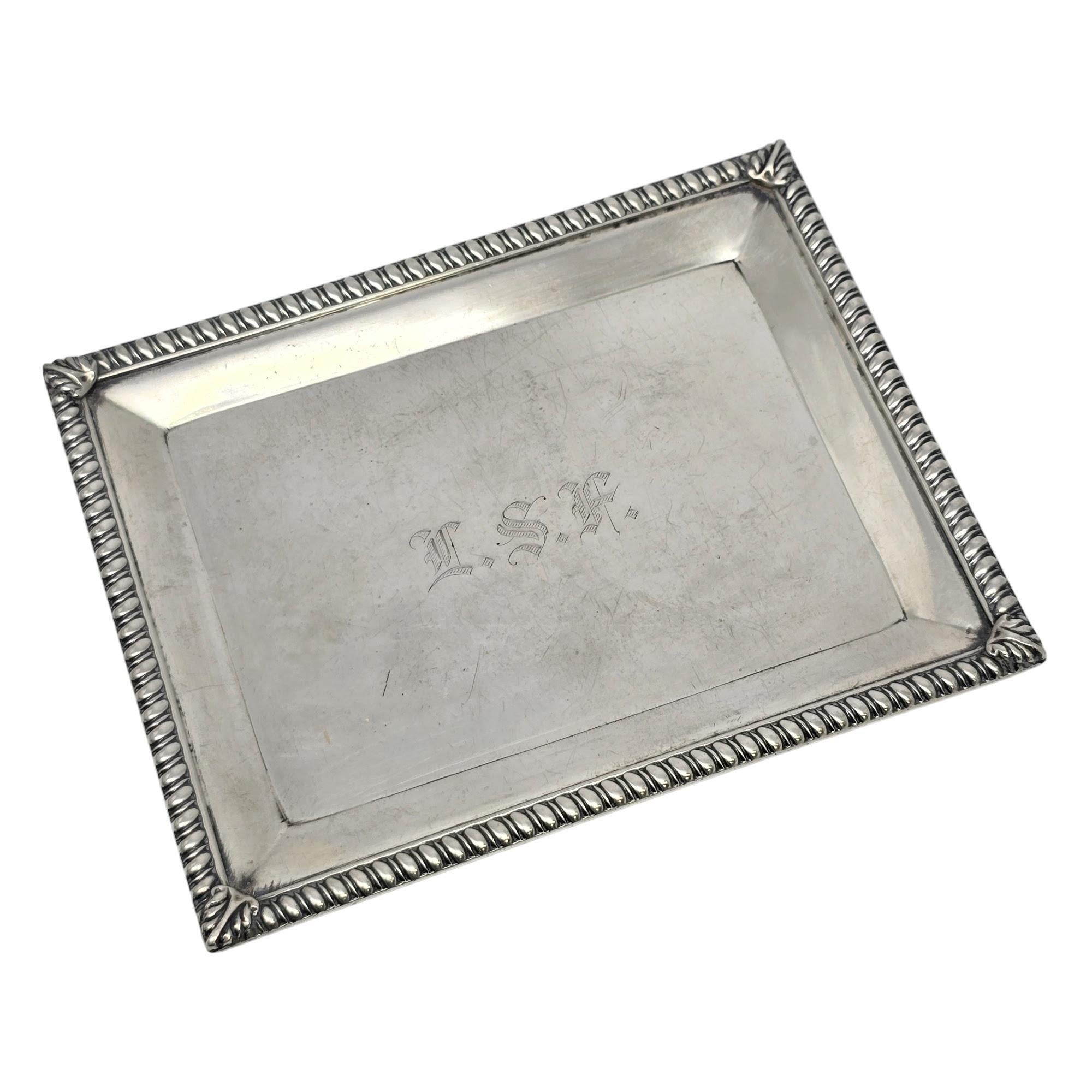 Women's or Men's Garrard & Co Ltd for James Robinson Sterling Silver Small Tray w/Mono #19428