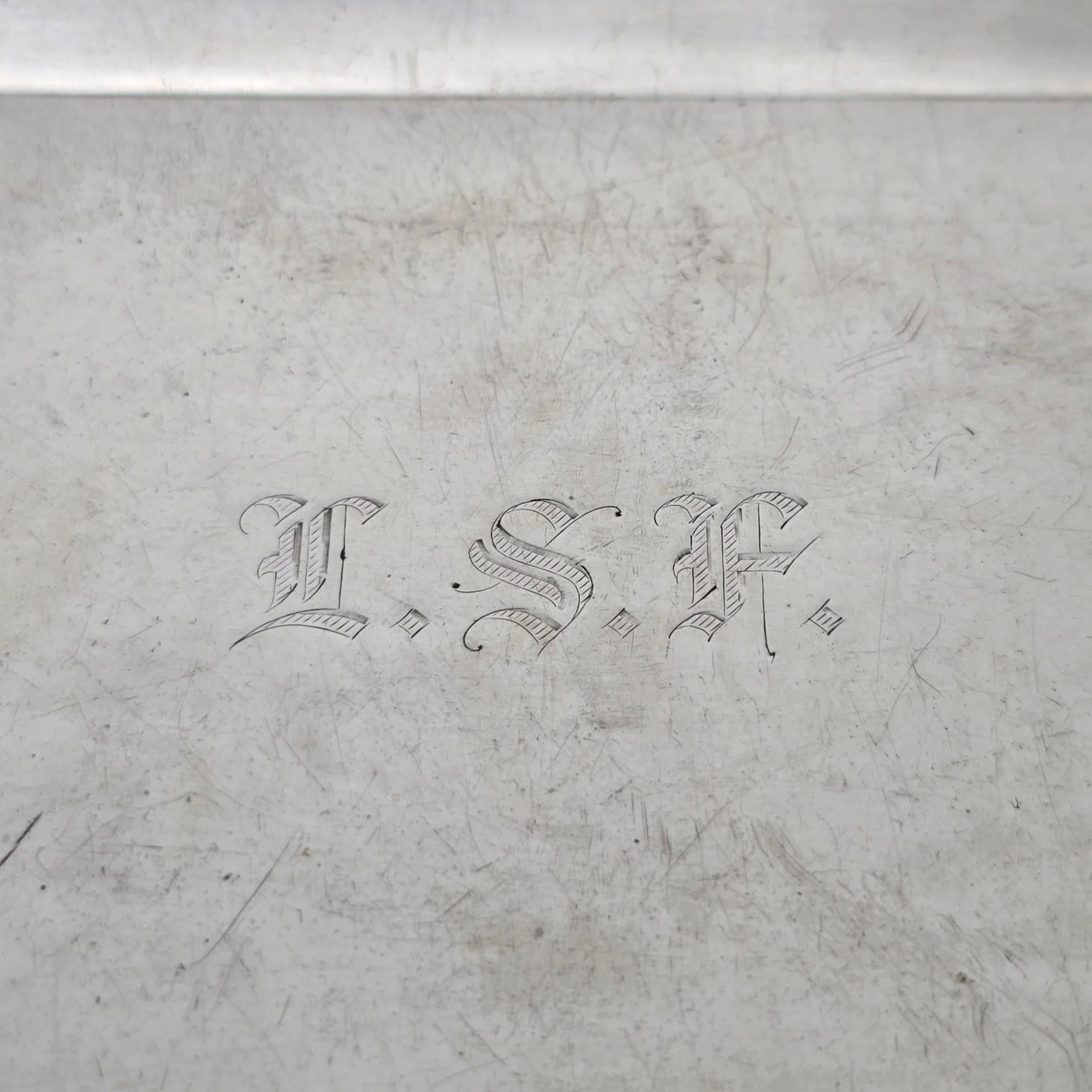 Garrard & Co Ltd for James Robinson Sterling Silver Small Tray w/Mono #19428 2