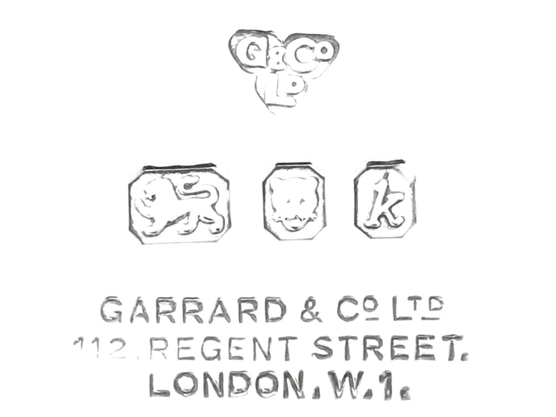 Mid-20th Century Garrard & Co. Ltd Vintage 1965 English Sterling Silver Mustard Pot For Sale